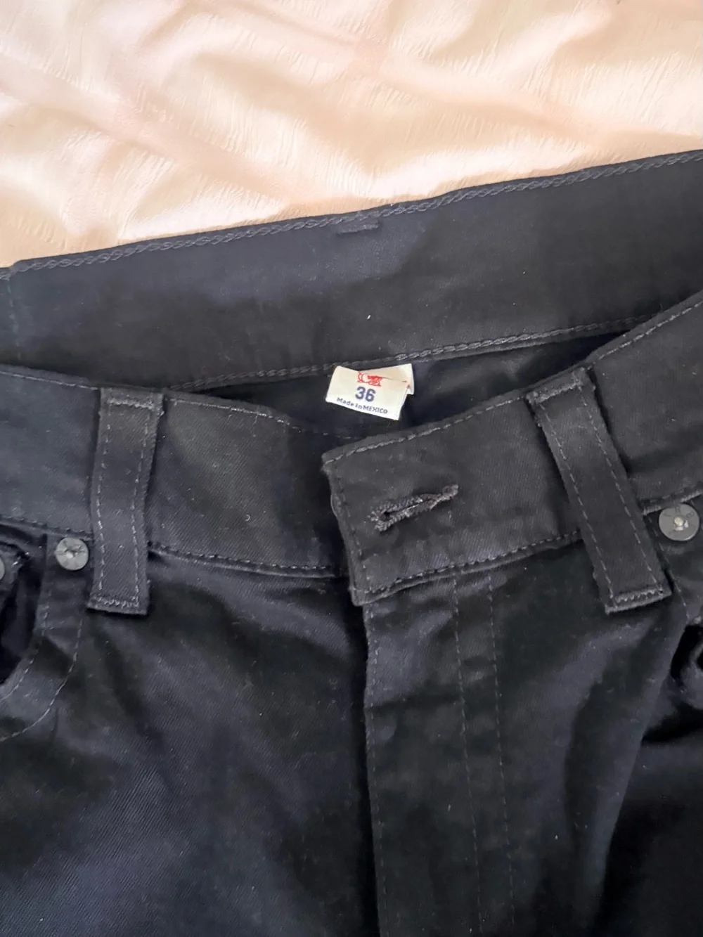 True Religion Black Straight-Leg Bottoms